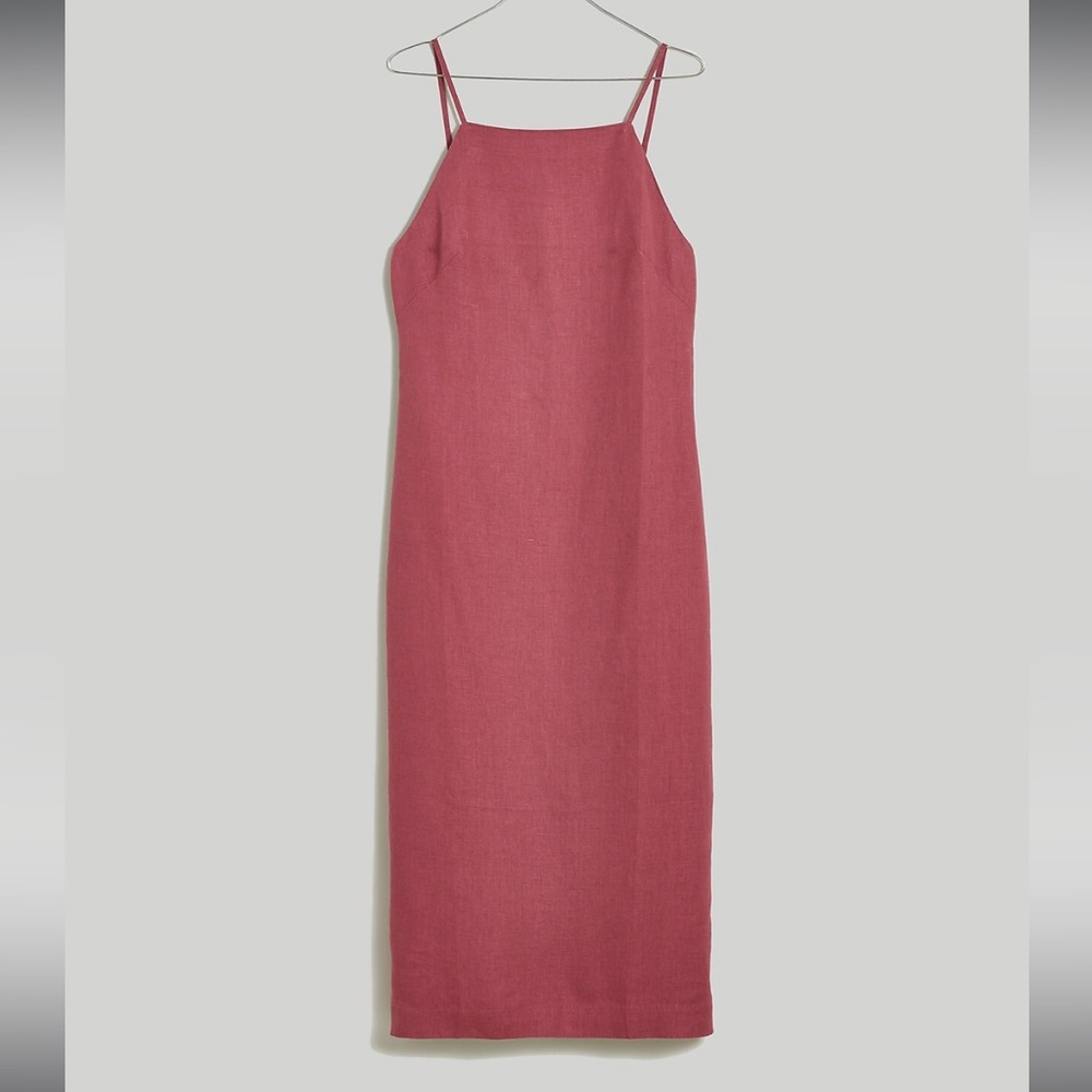 NWT Madewell Goldie Midi Dress in 100% Linen